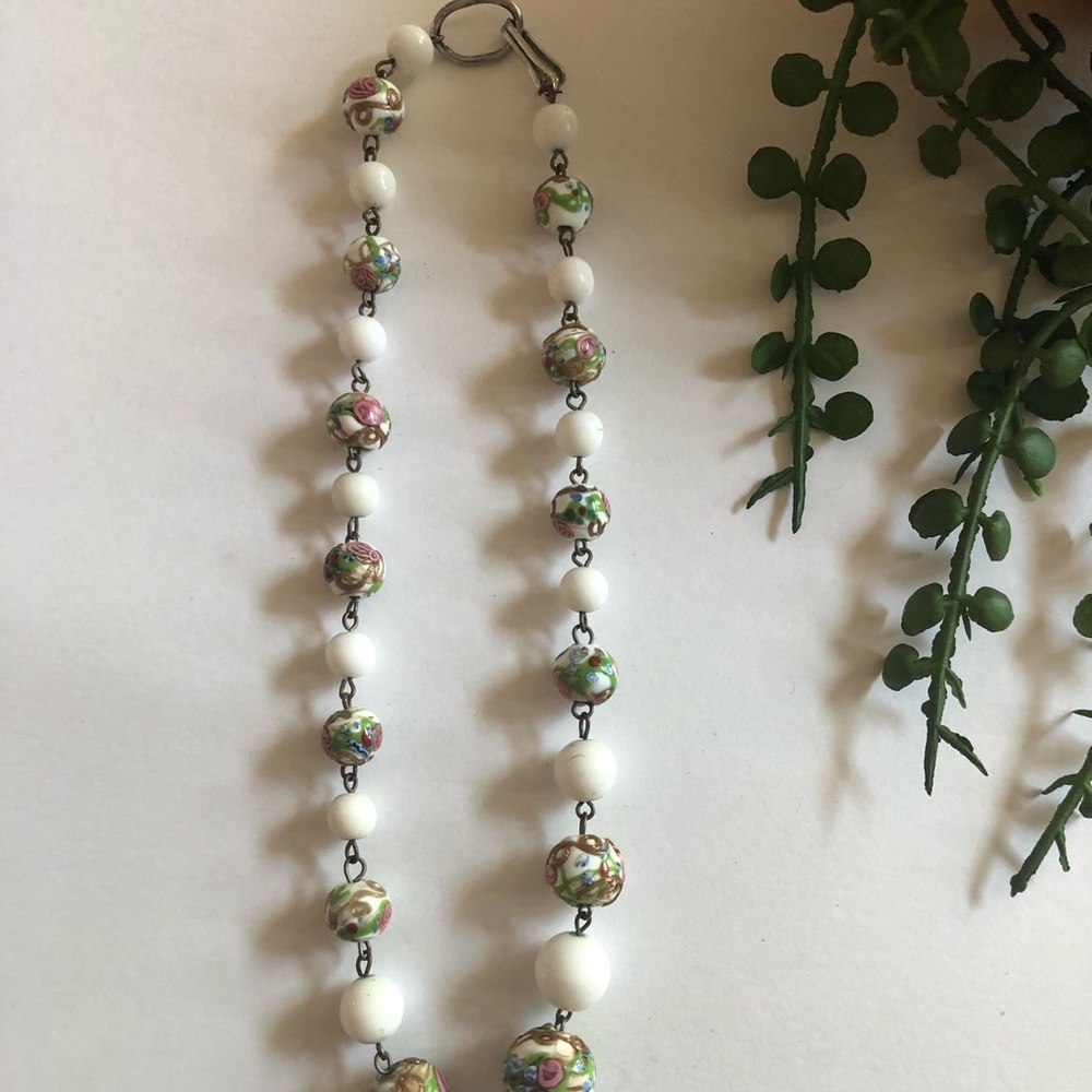 Vintage Venetian Bead Necklace Wedding Cake